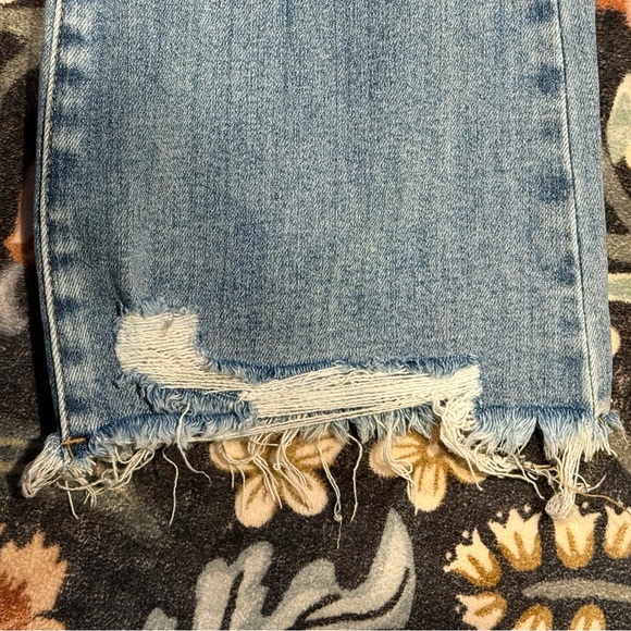 Risen | Freckled Poppy High Rise Destroyed Distressed Ankle Flare Jeans (9/29) - Picture 6 of 8